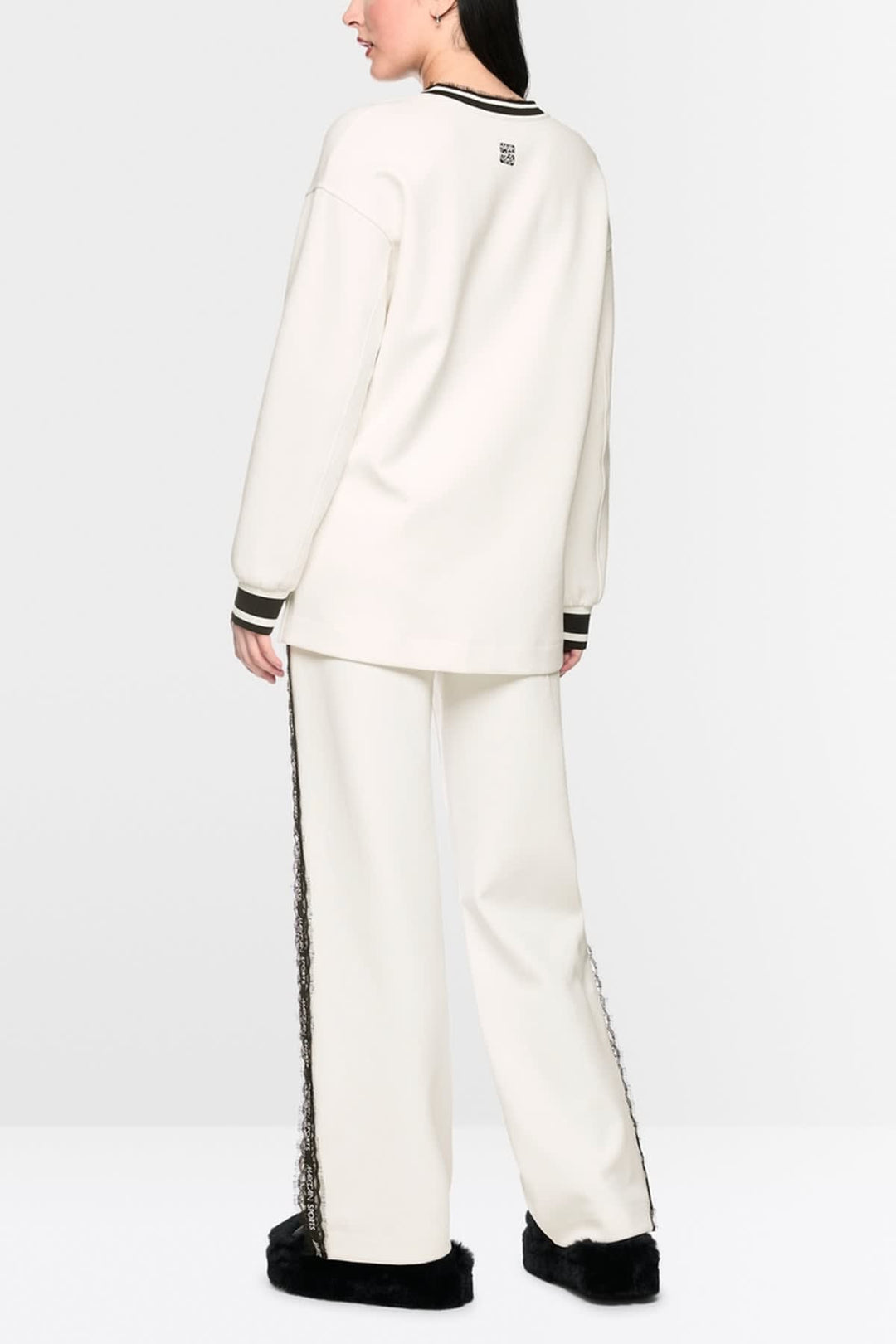 Sweat-shirt avec détails en dentelle pour femme Marc Cain
