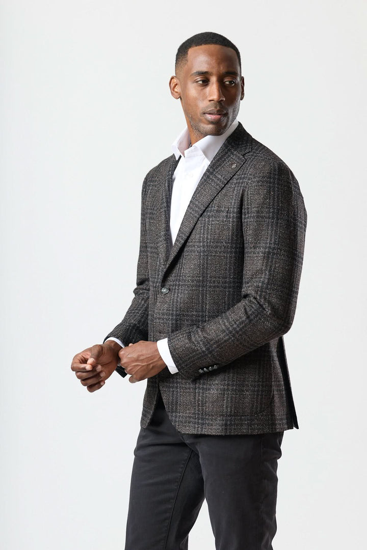 Modern Prince of Wales check blazer