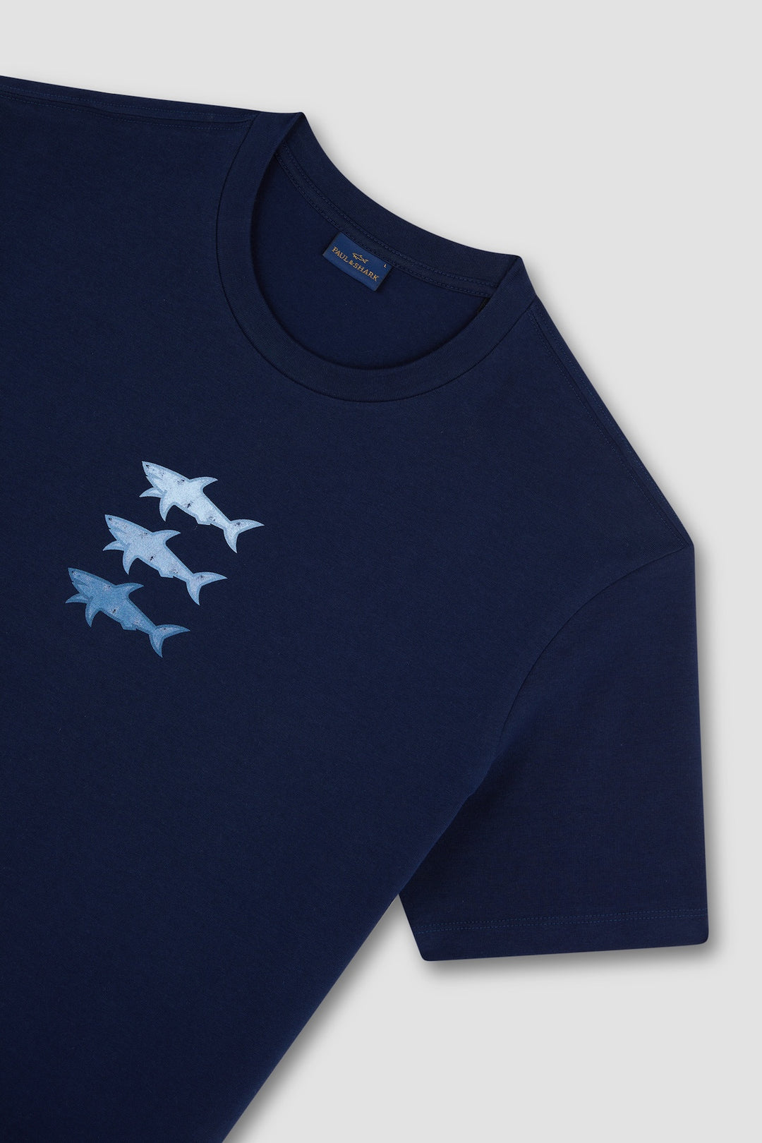 Cotton T-shirt with shark print