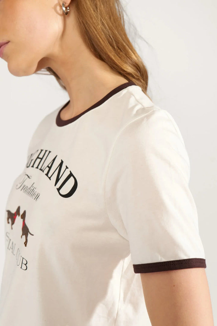 T-shirt à imprimé chiens pour femme Numph