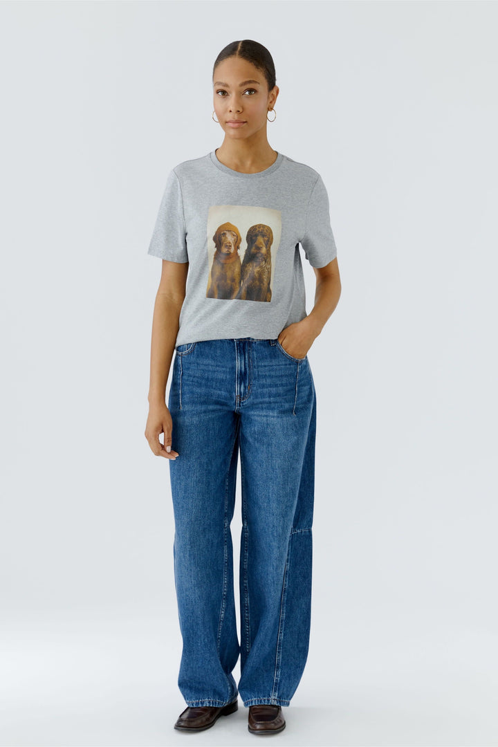 T-shirt à imprimé chiens pour femme Oui