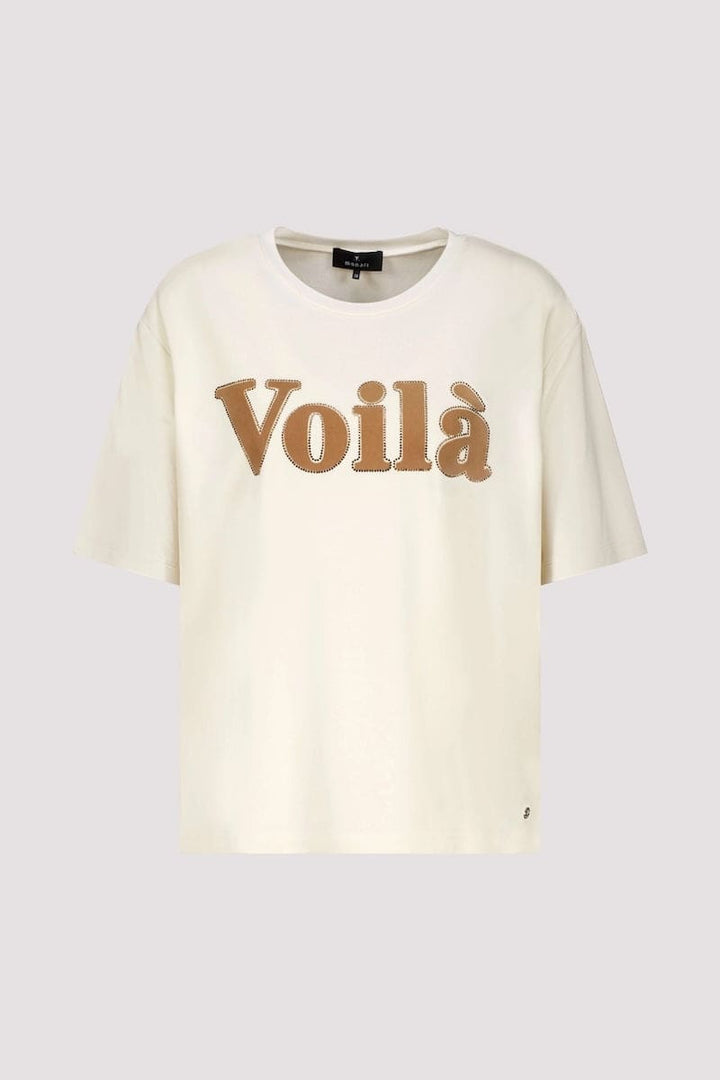 T-shirt à inscription graphique pour femme Monari