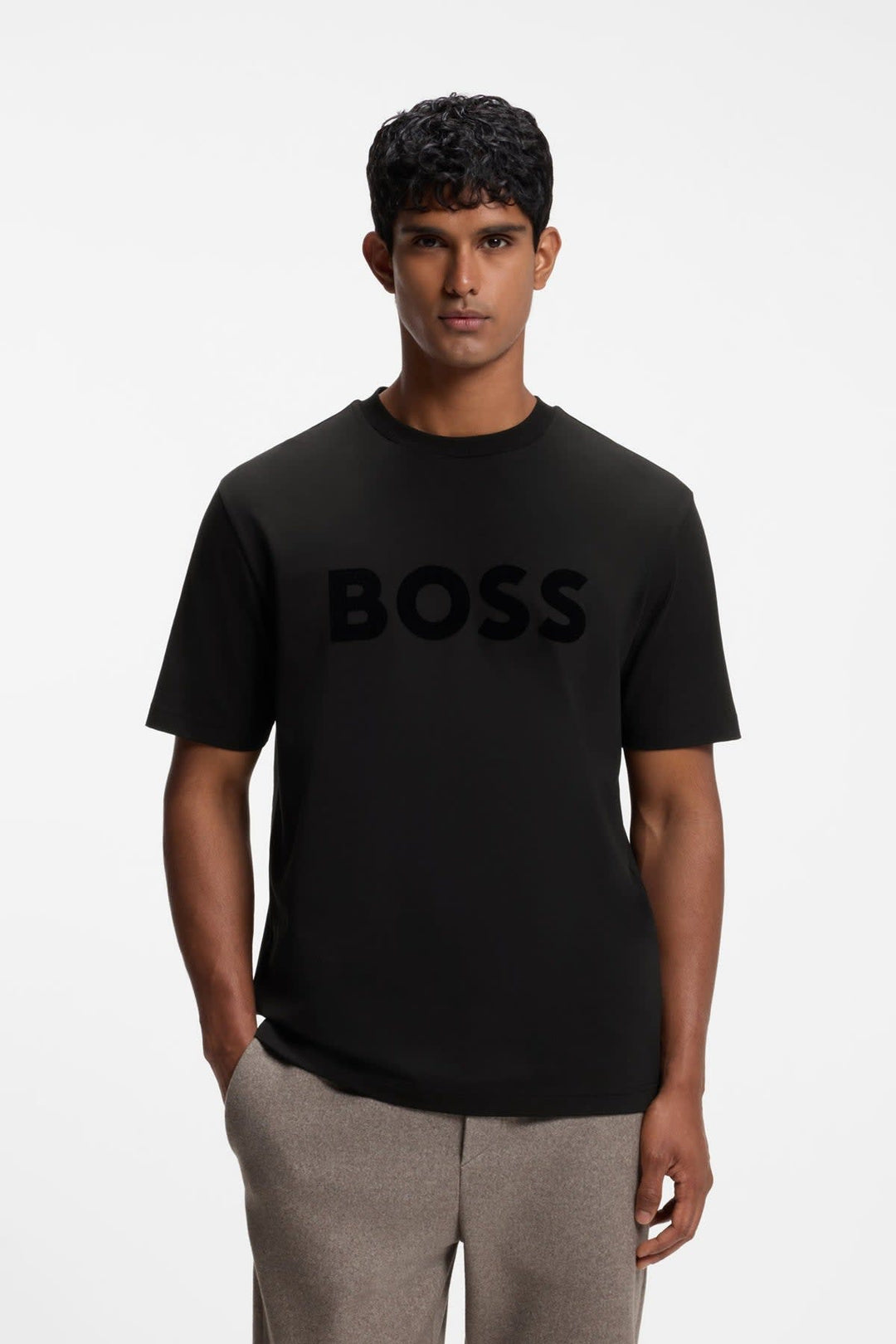 T-shirt à logo contrastant pour homme Hugo Boss