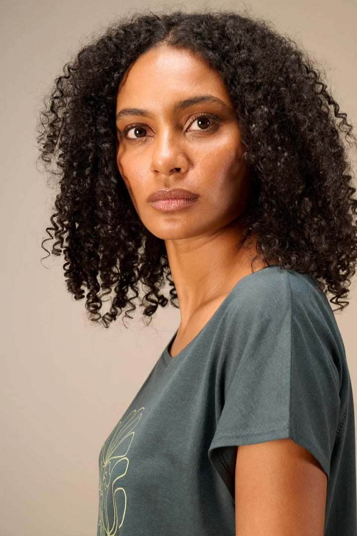 T-shirt ample à imprimé graphique pour femme Nile