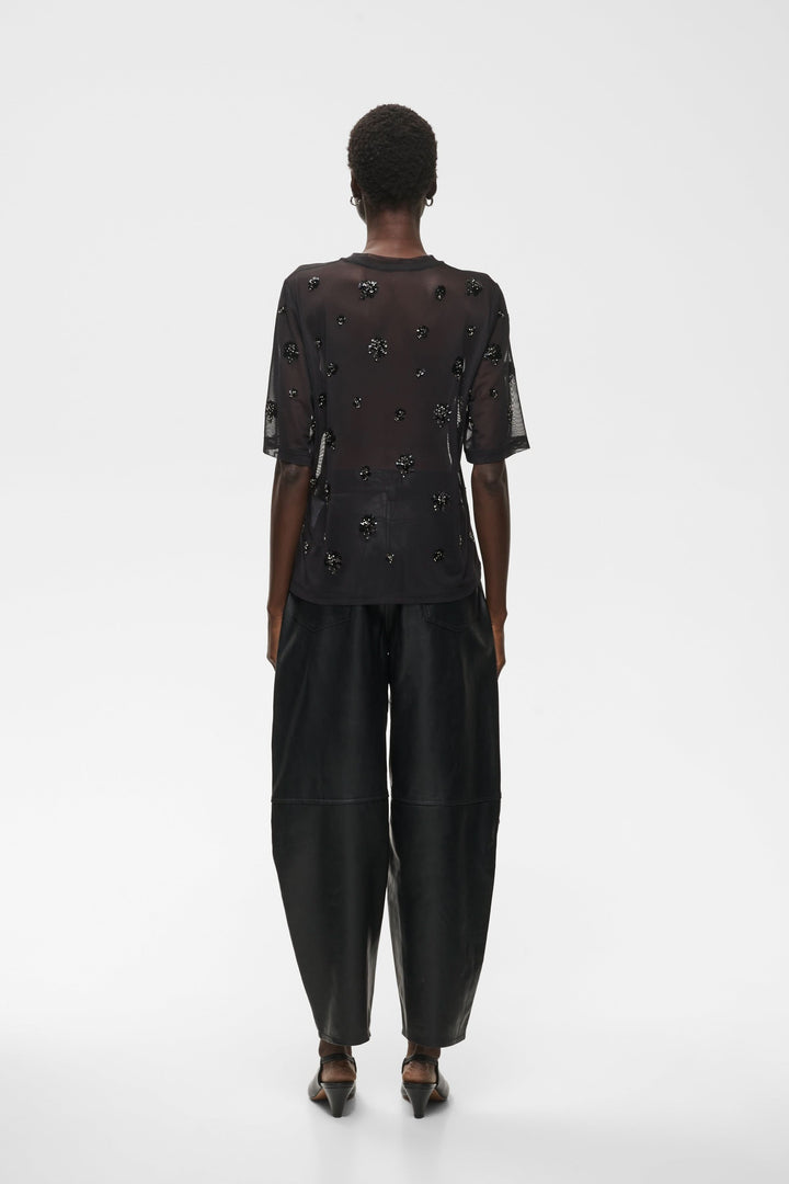 T-shirt Bami en tulle transparent à sequins floraux pour femme Inwear
