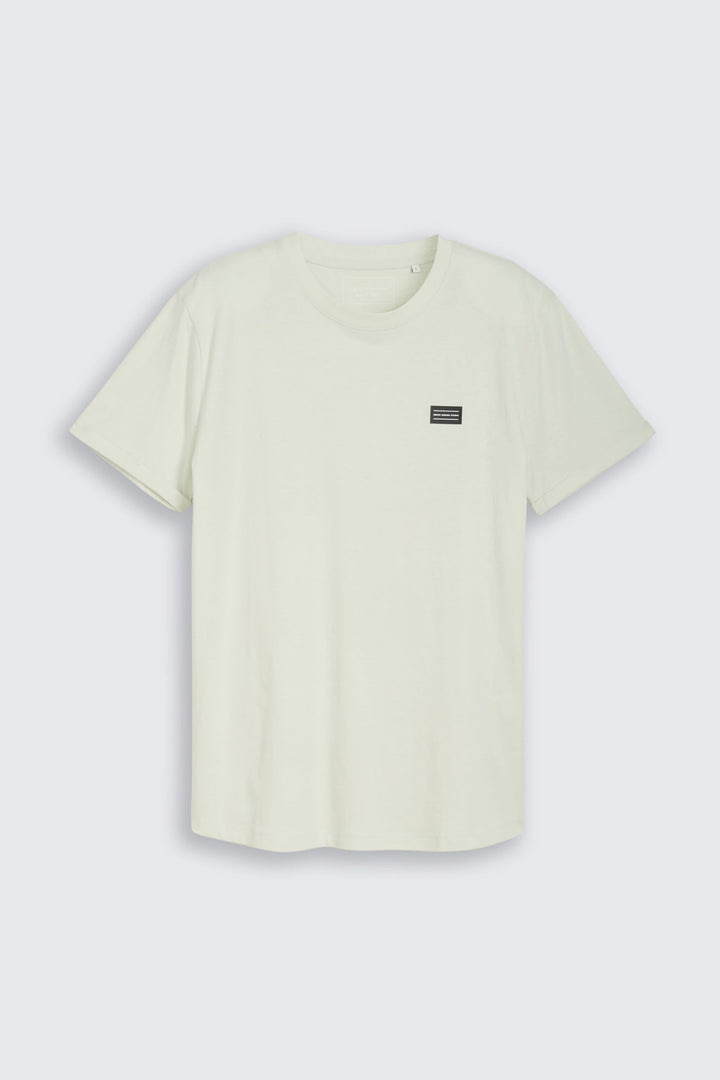 Side view of the gray Tom Tailor logo T-shirt for men - Valérie Simon
