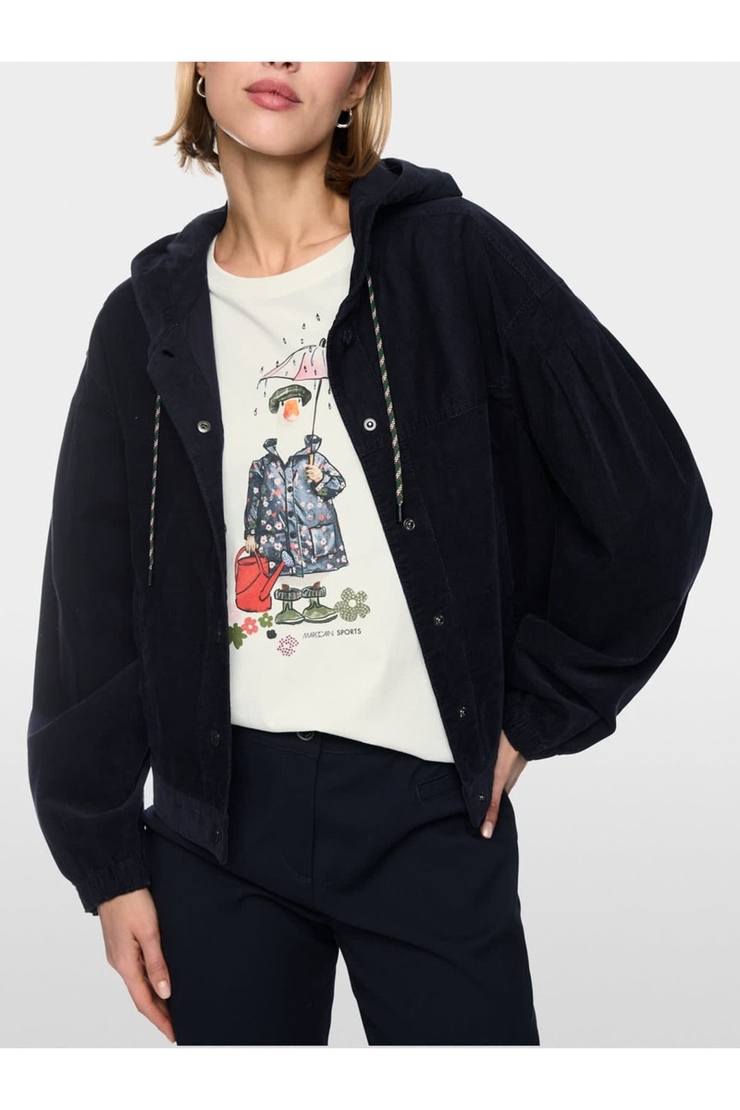 T-shirt à motif artistique vue de face pour femme Marc Cain