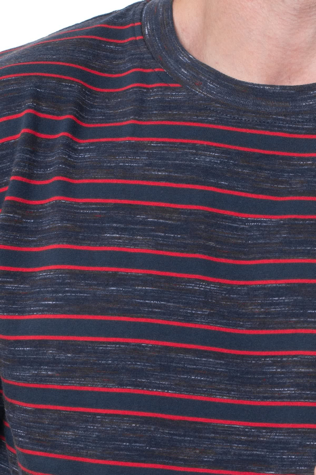 Vue de dos T-shirt rayé Tom Tailor pour homme bleu et blanc - Valérie Simon