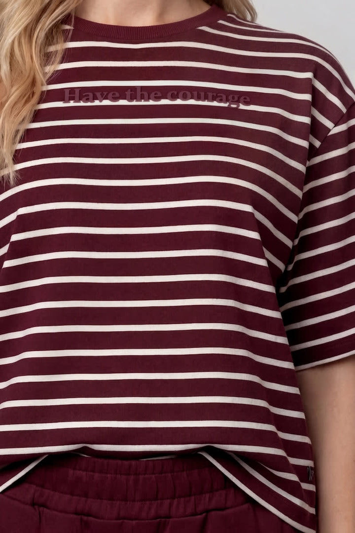 T-shirt rayé à manches courtes pour femme Monari