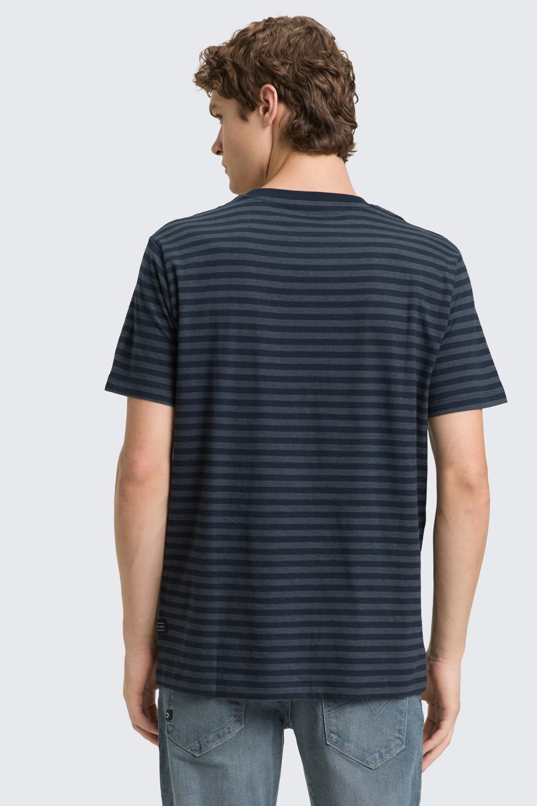 Front view: Tom Tailor blue and white striped men&