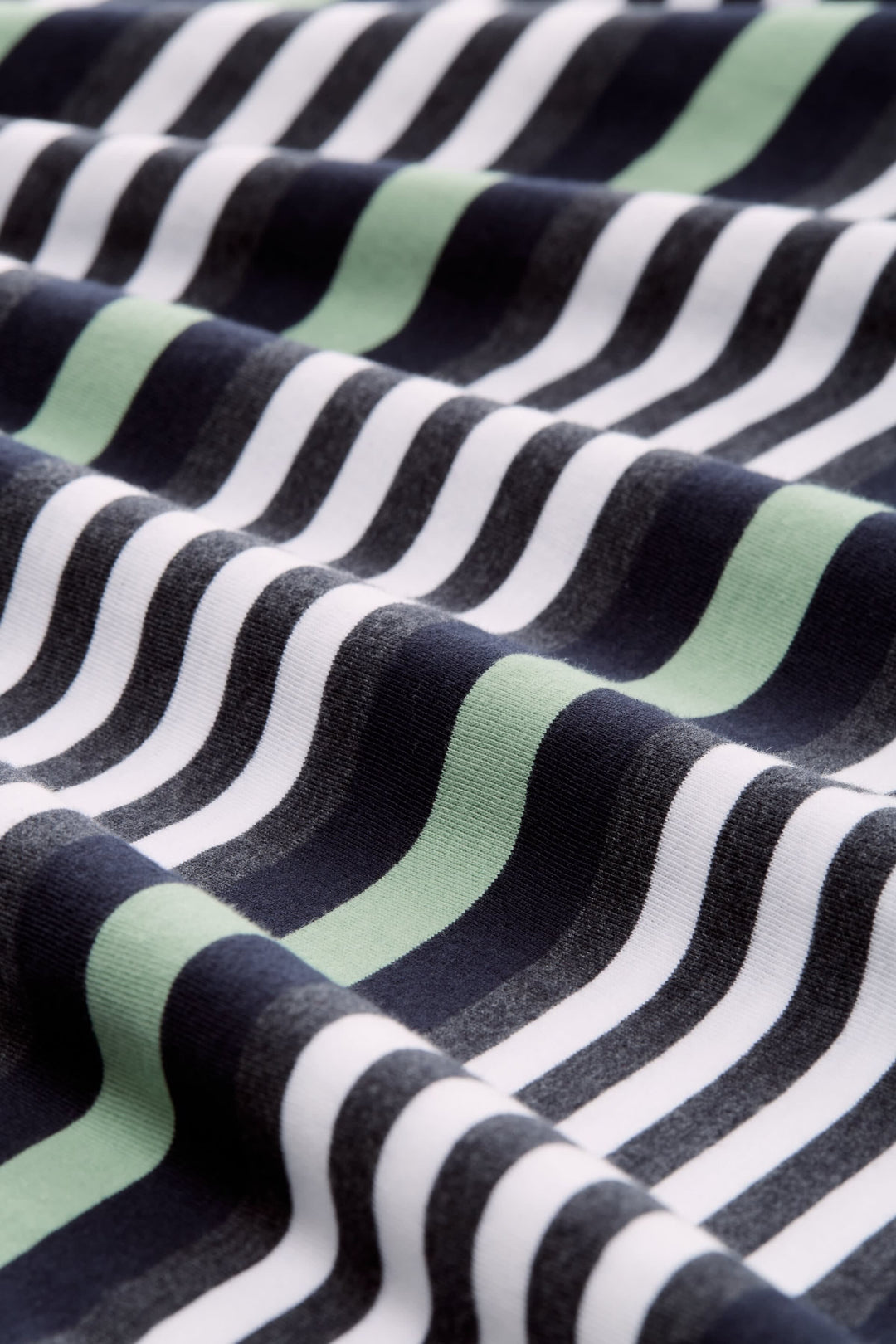 Front view: Modern Tom Tailor striped T-shirt for men in blue and white stripes - Valérie Simon