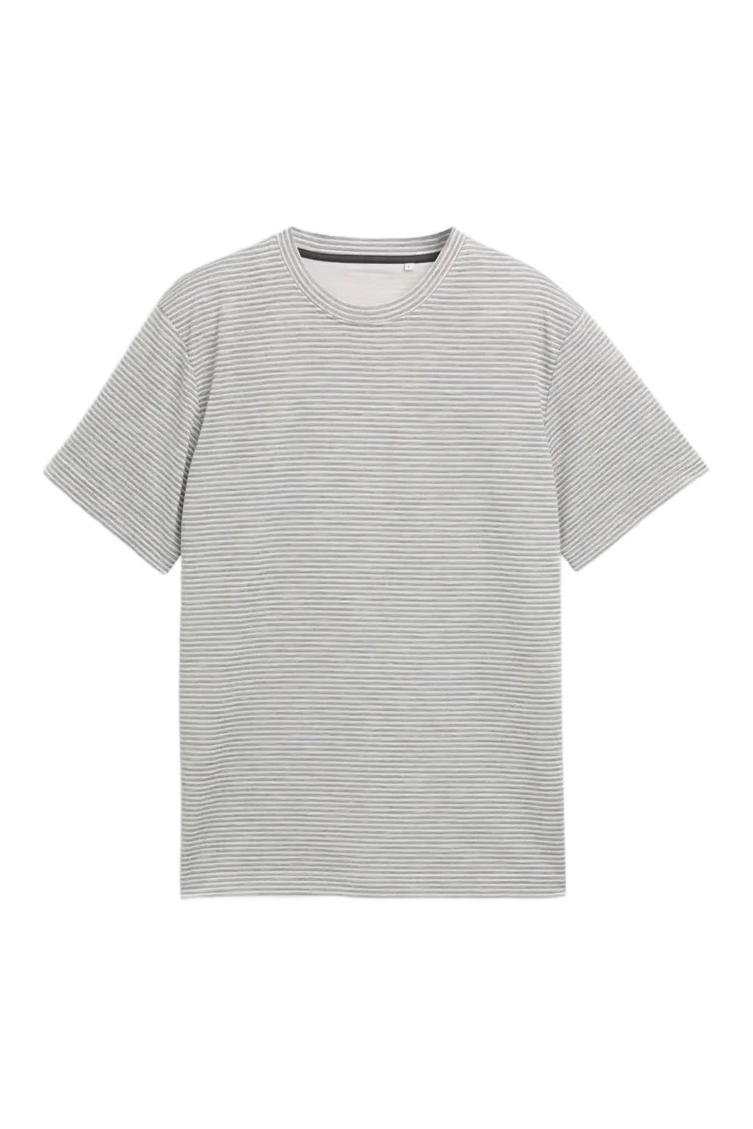 Vue de face T-shirt texturé pour homme blanc Tom Tailor - Valérie Simon