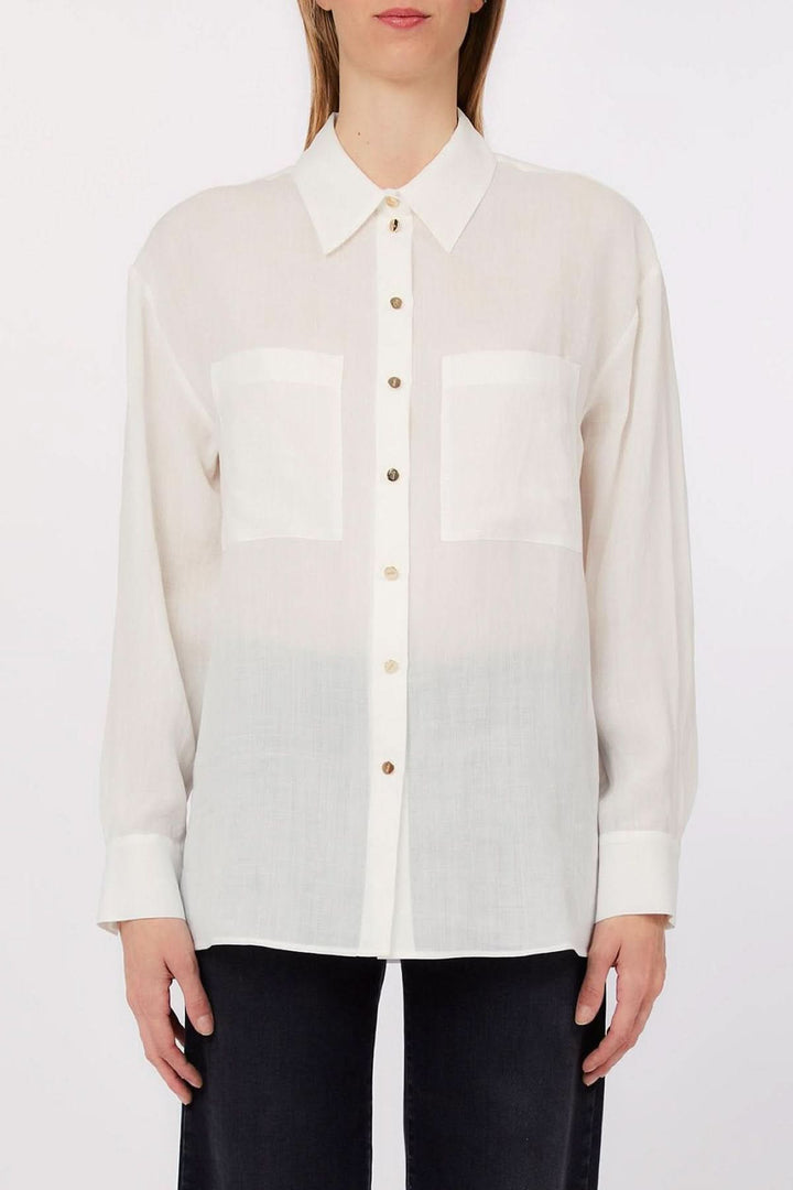 Chemise fluide à poches plaquées