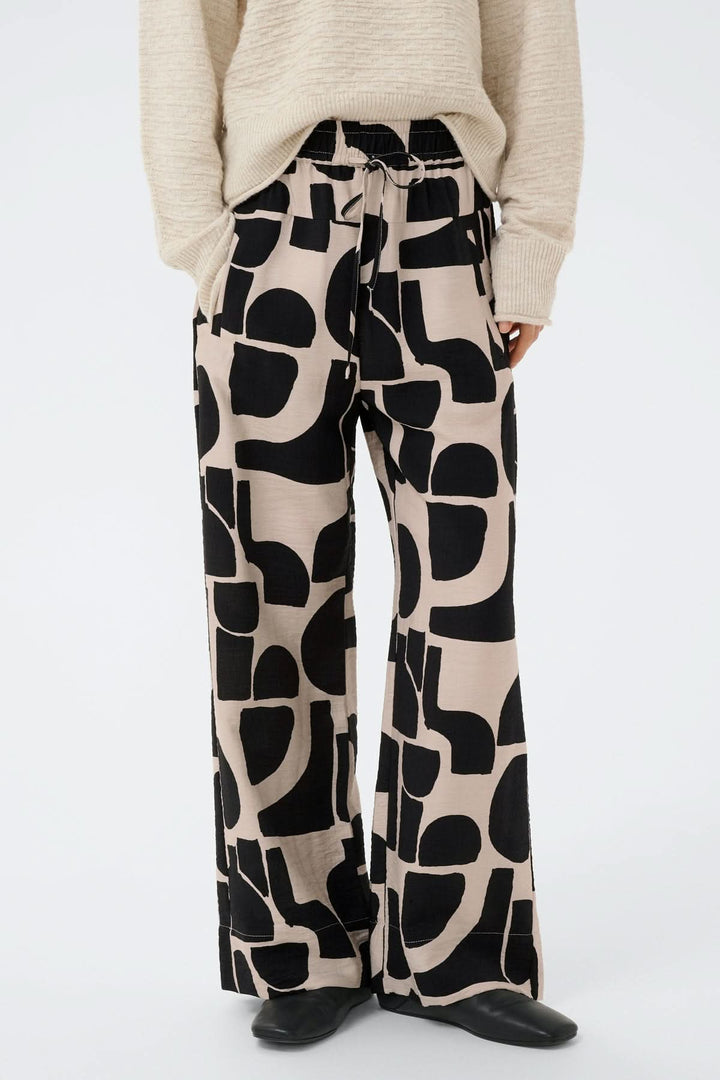 Pantalon fluide motif abstrait Lynn
