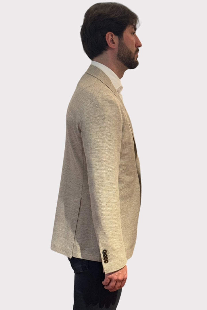 Textured linen and cotton jacket