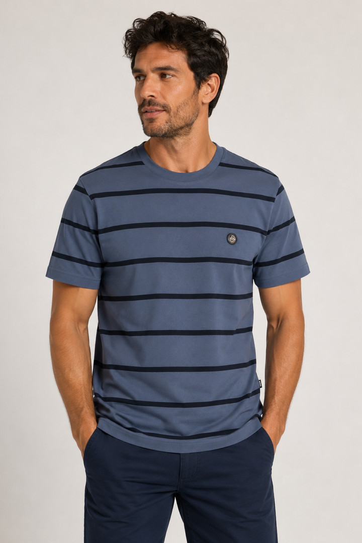 T-shirt rayé à manches courtes