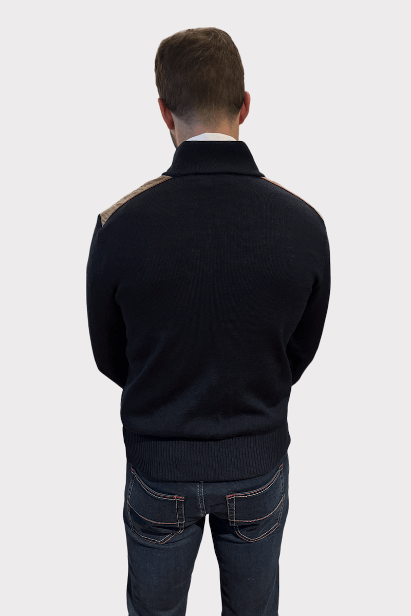 Zippered wool sweater