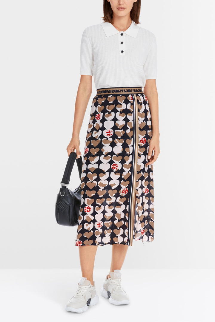 Midi length viscose skirt