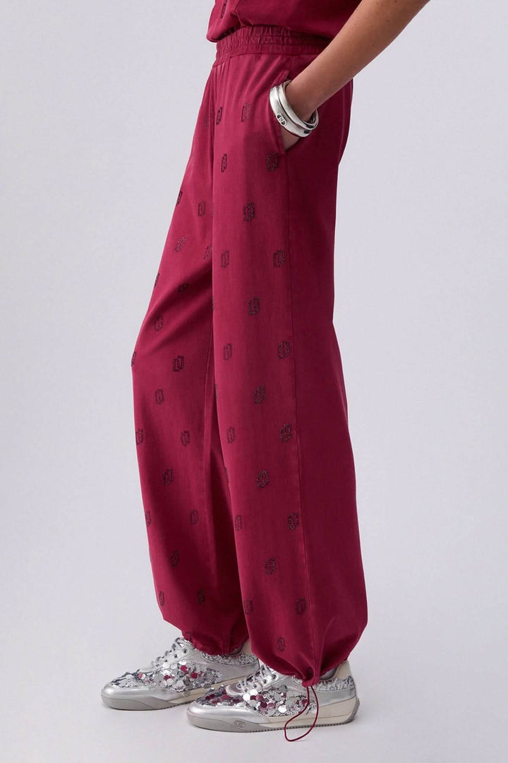 Pantalon jogging imprimé à jambe large