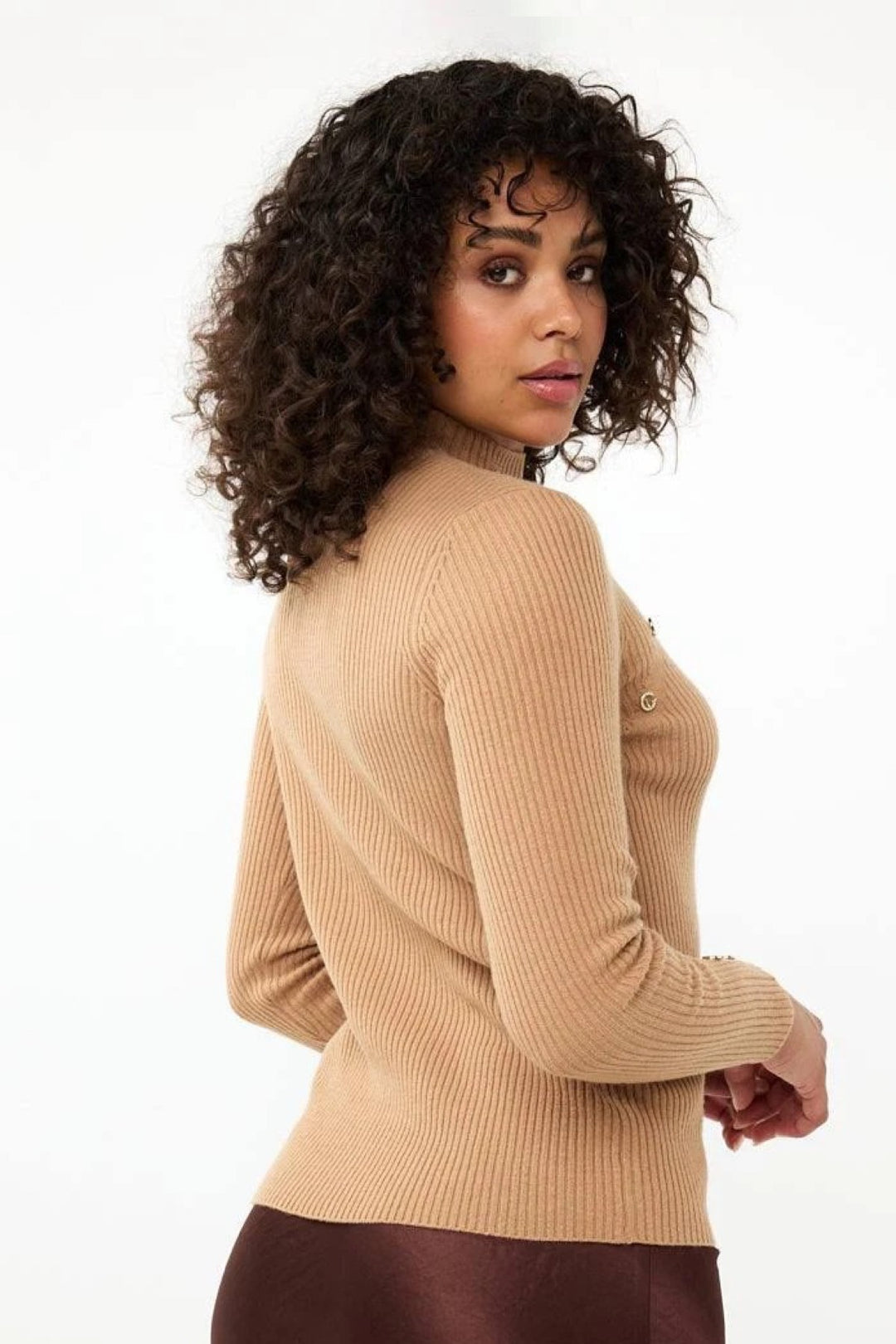 Ribbed turtleneck sweater