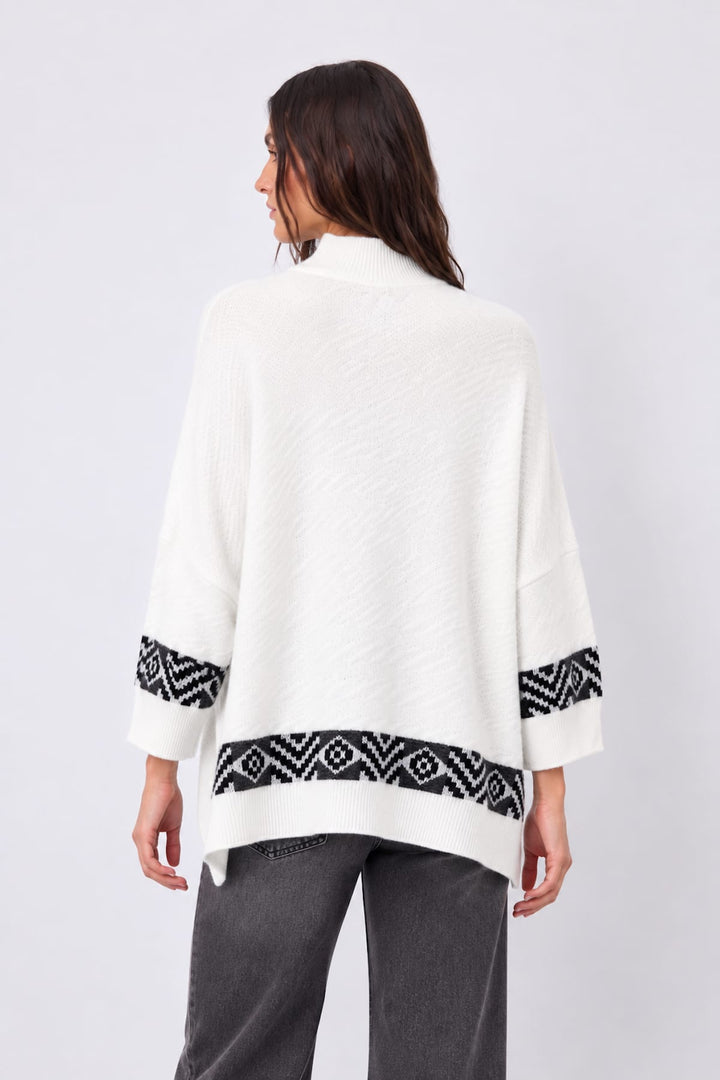 Tricot ample à motif géométrique pour femme Not Shy