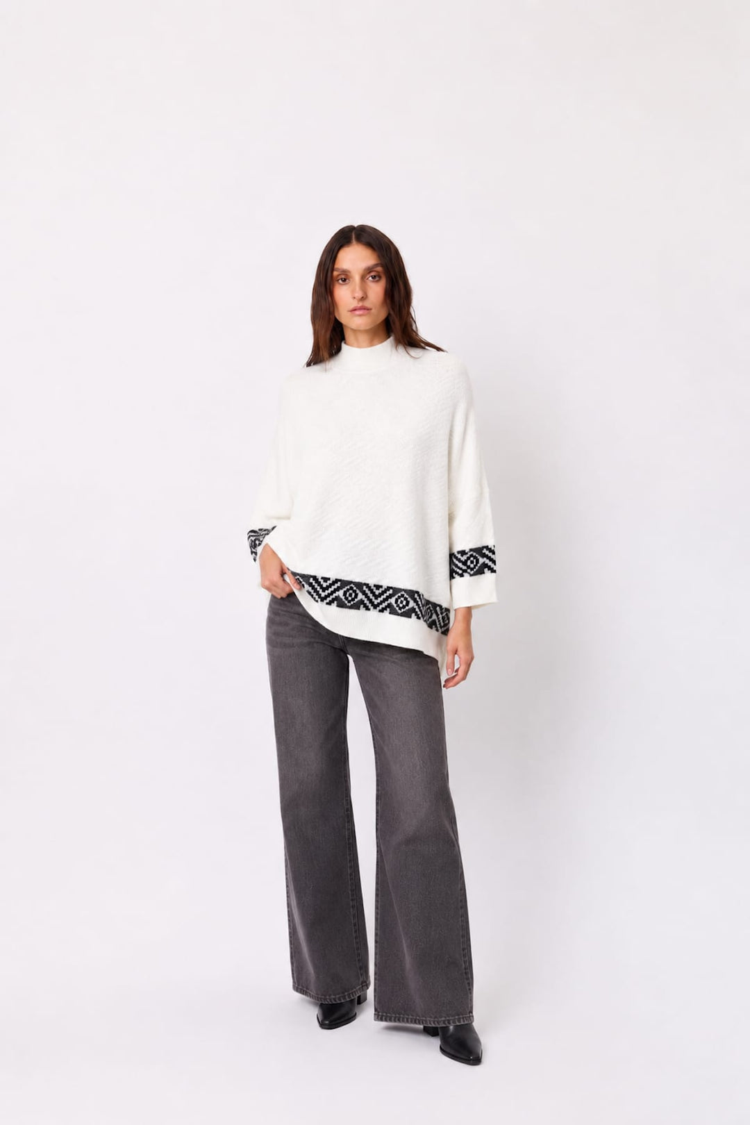 Tricot ample à motif géométrique pour femme Not Shy