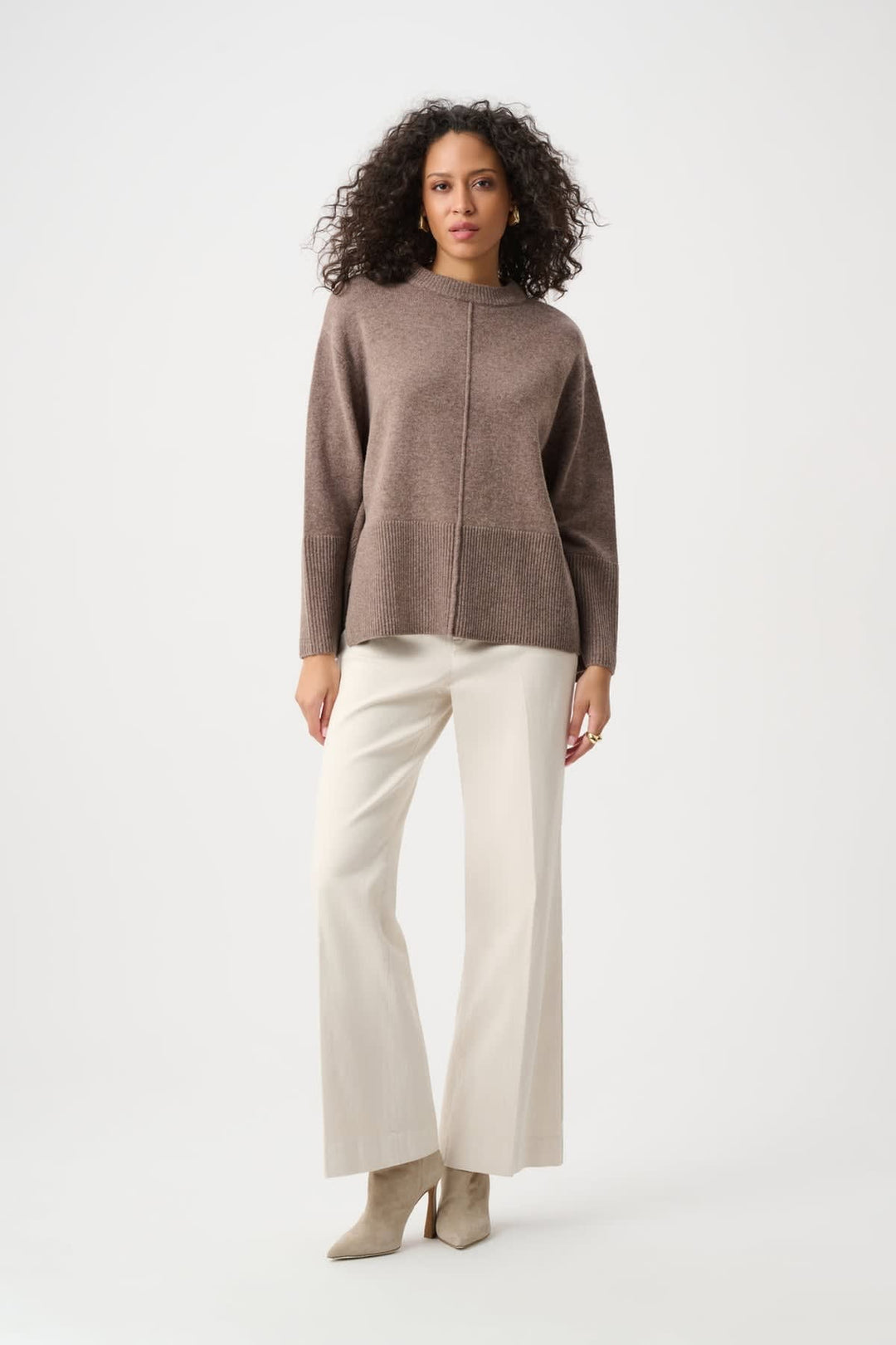 Vue de dos tricot ample Joseph Ribkoff femme noir boutons visibles - Valérie Simon