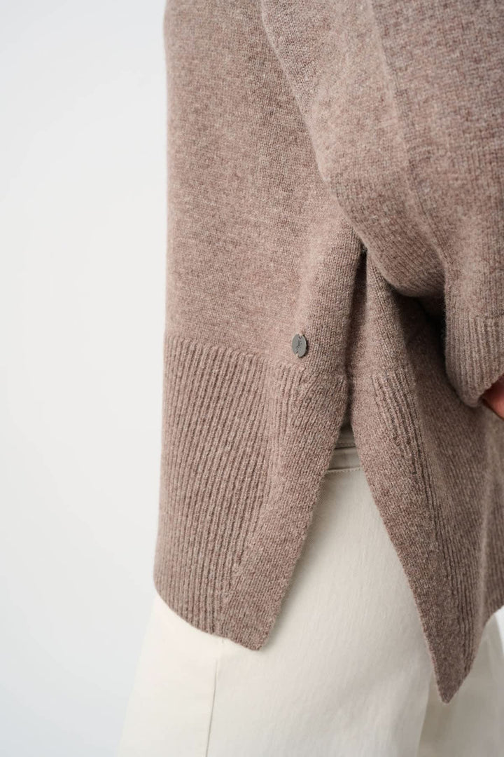 Vue de dos tricot ample avec boutons Joseph Ribkoff pour femme noir - Valérie Simon