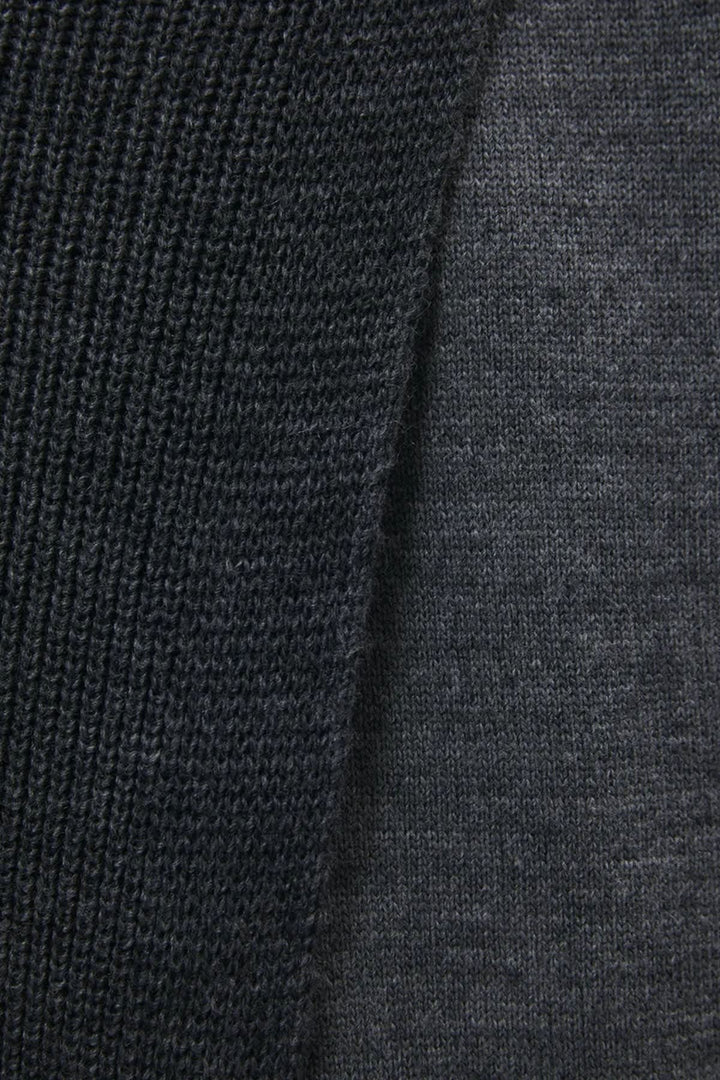 Marlon two-tone knit with contrasting textures front view for women Humility