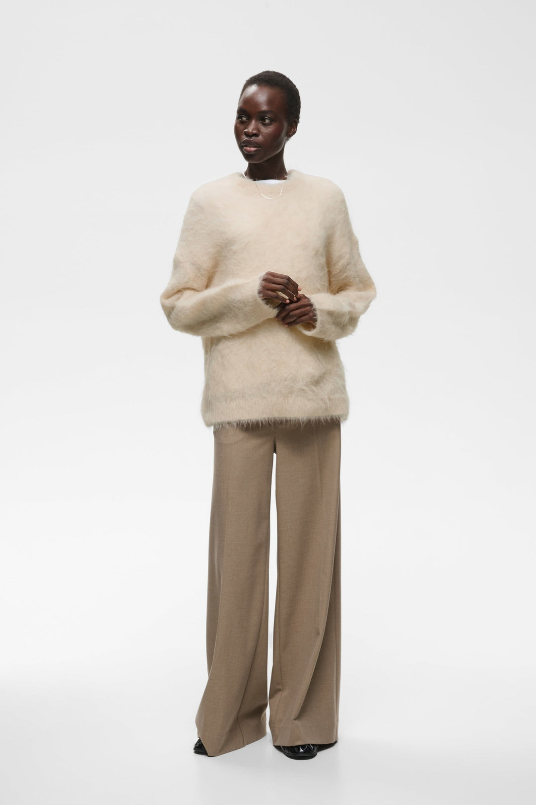 Tricot Pello duveteux à col rond pour femme Inwear