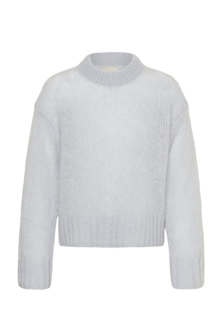 Tricot Sille duveteux à col rond pour femme Part Two