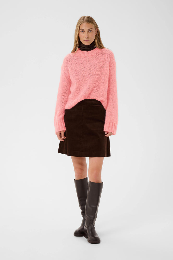 Tricot Sille duveteux à col rond pour femme Part Two