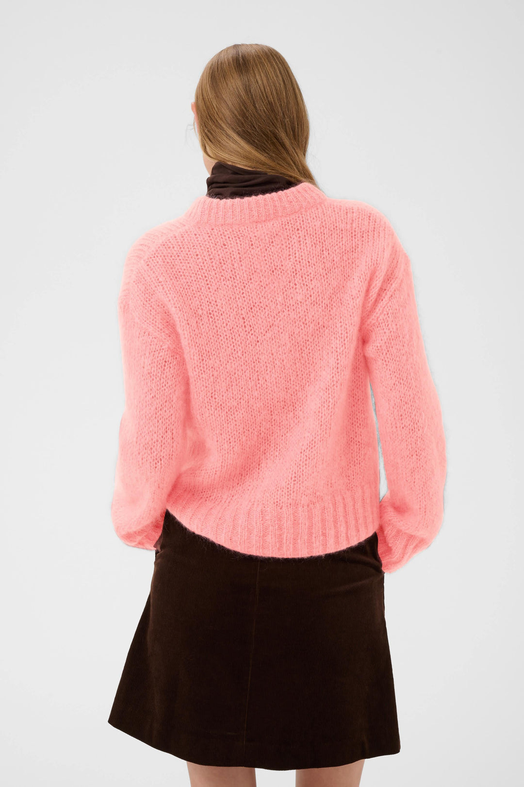 Tricot Sille duveteux à col rond pour femme Part Two