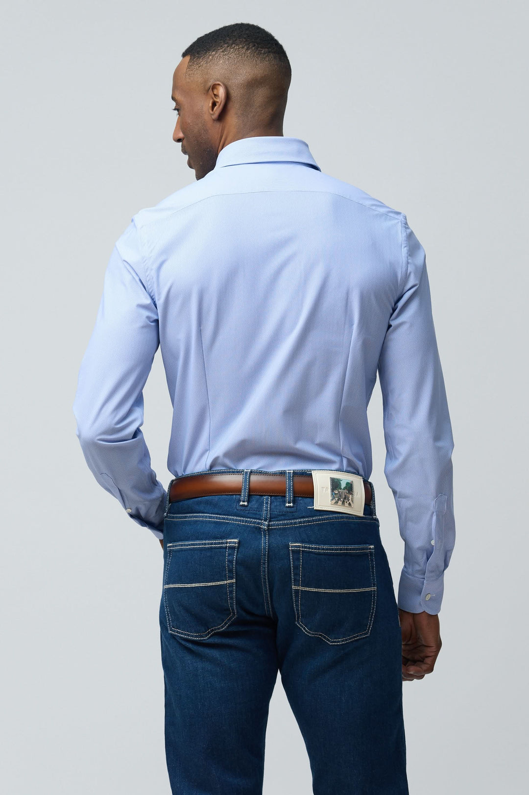 Chemise structurée à micro-motif