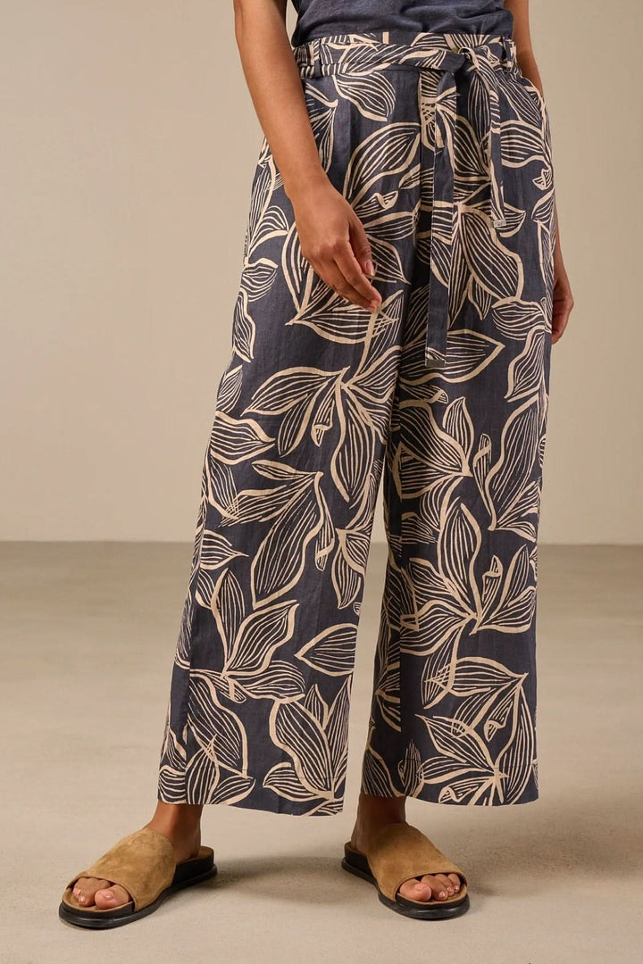 Pantalon large en lin