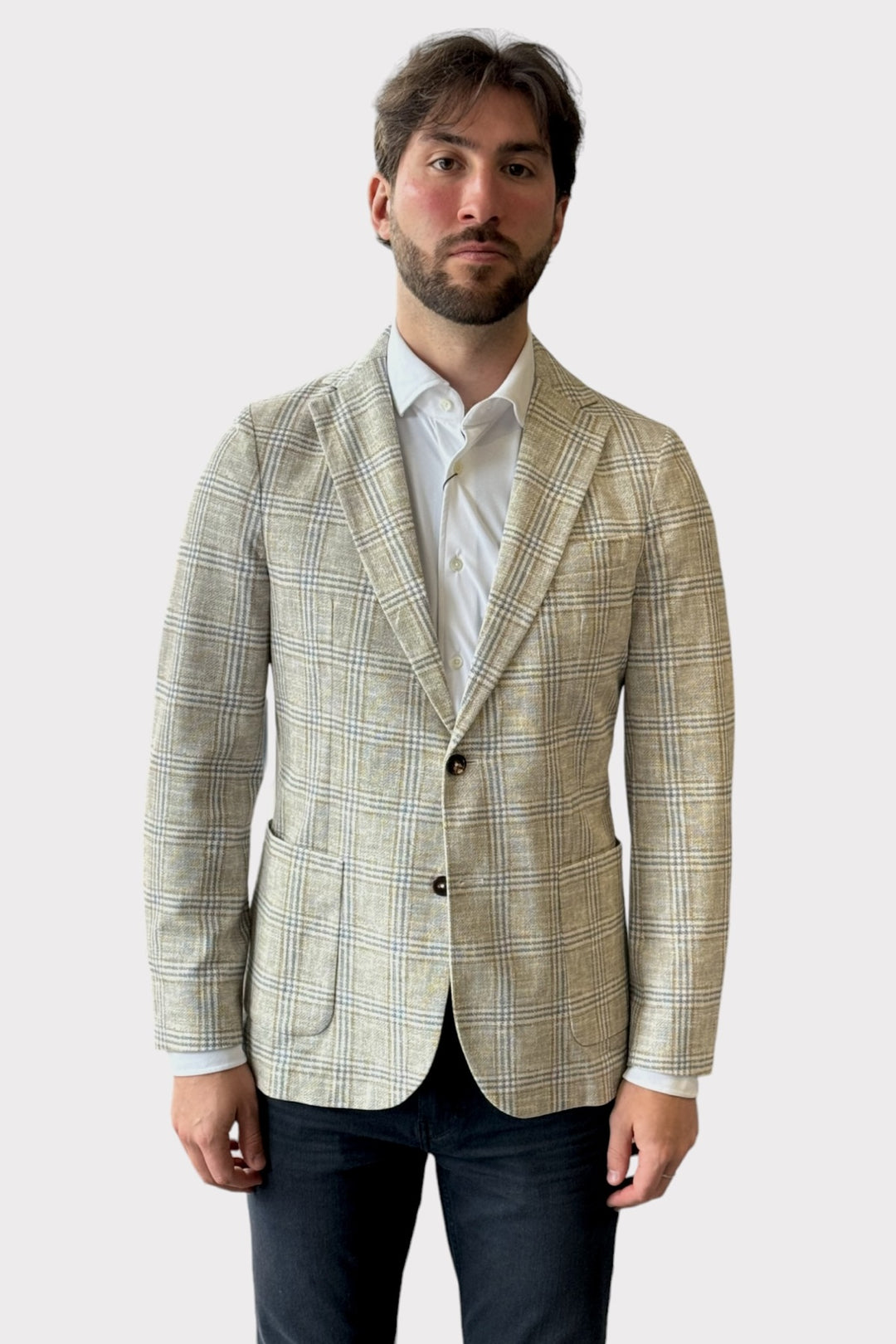 Summer checkered stretch jacket
