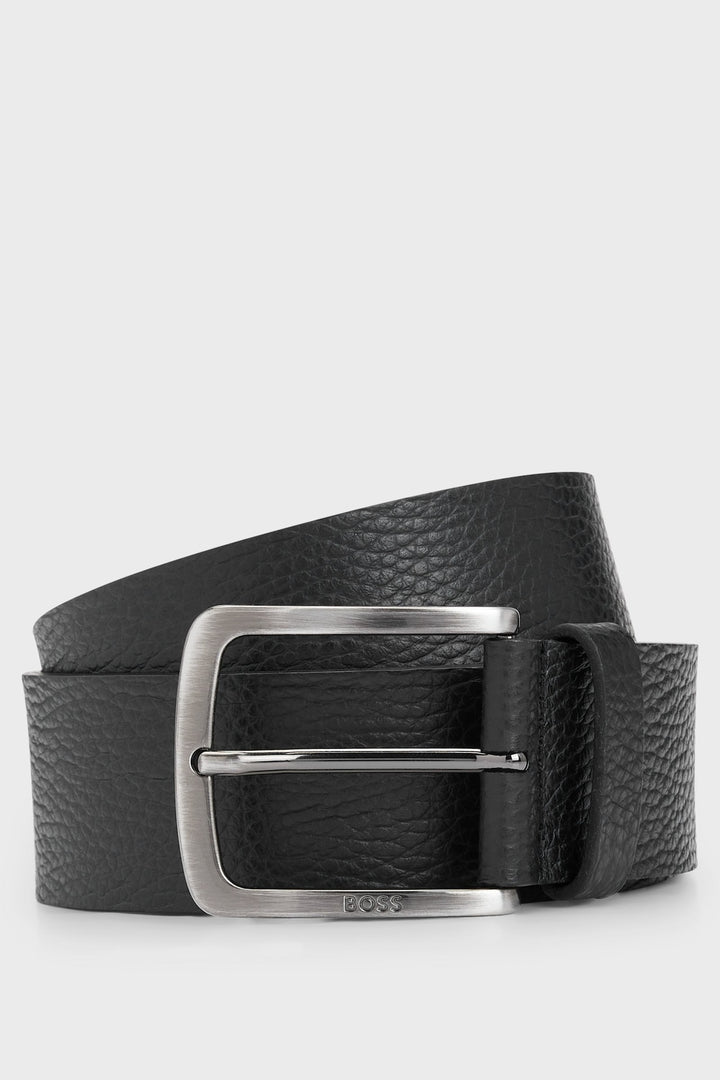 Italian grain leather belt