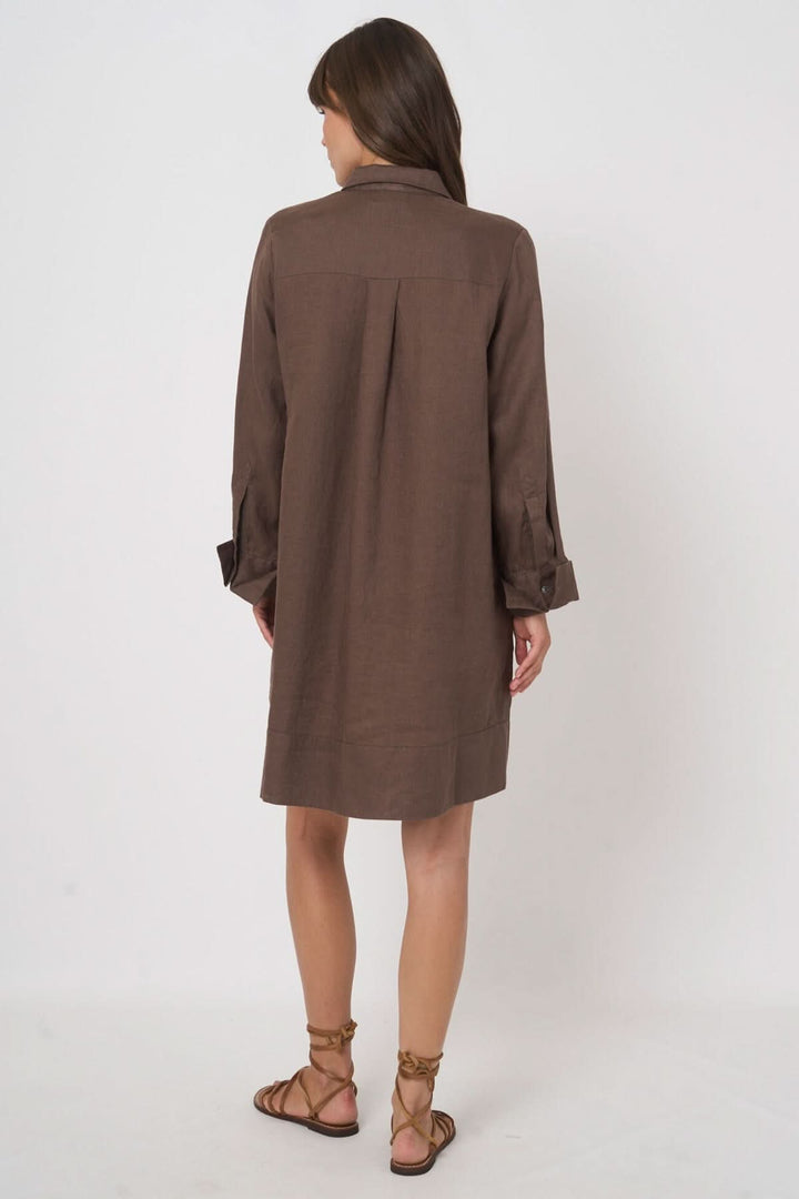 Long-sleeve shirt dress