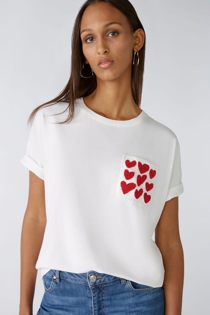 T-shirt imprimé de cœurs