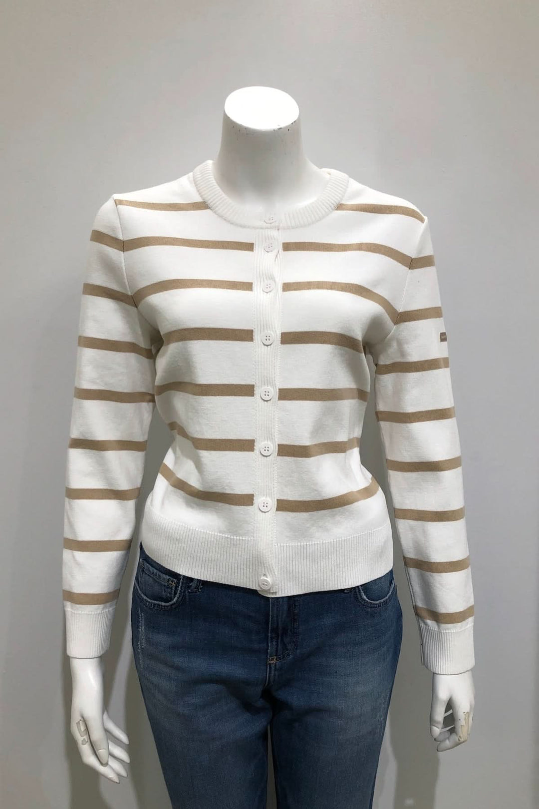 Cardigan à rayures boutonné PERPIGNAN