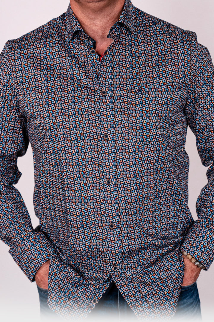 Rectangle print shirt