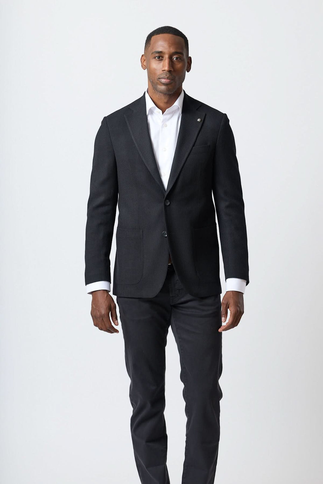 Veston texturé déstructuré deux boutons