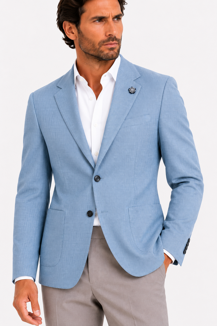Stretch textured blazer