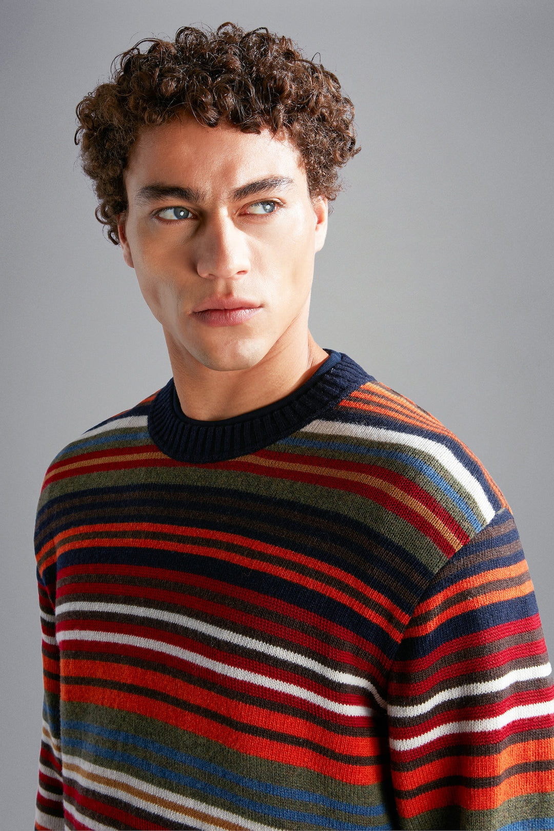 Multicolored striped sweater