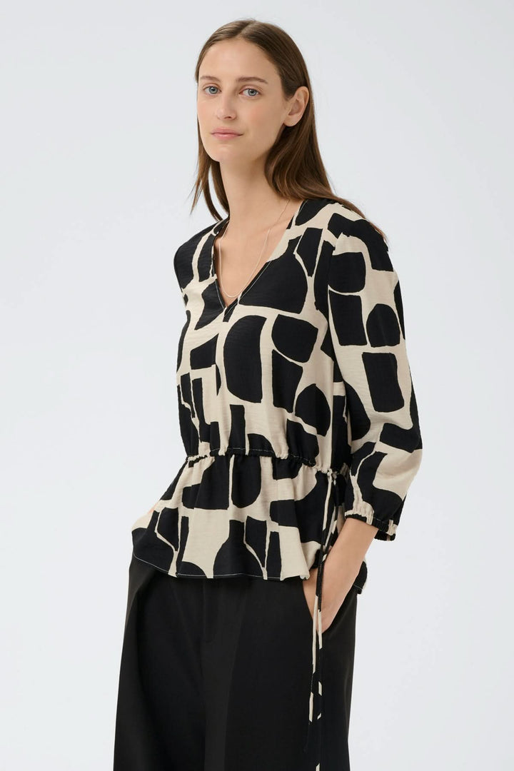 Blouse imprimée taille ajustable Lyn