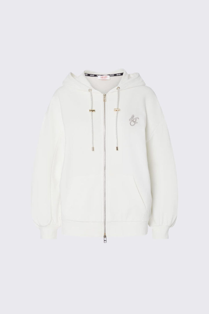 Veste à capuchon zippée à manches longues pour femme liujo