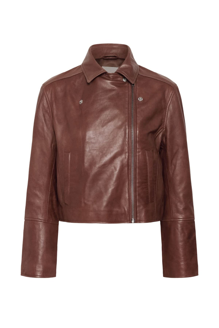 Veste courte en cuir pour femme Part Two