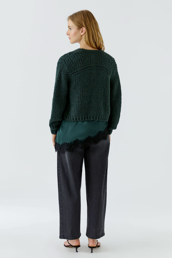 Veste courte en tricot texturé pour femme Oui