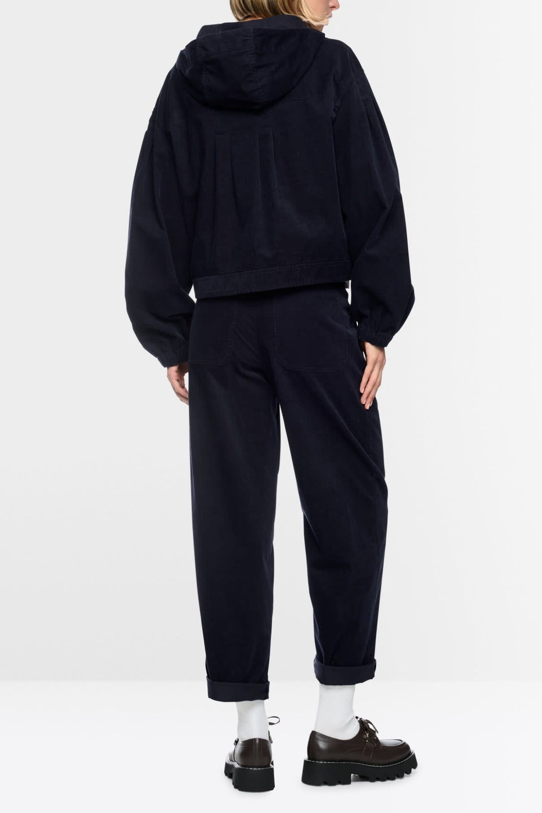 Veste en velours côtelé à capuche pour femme Marc Cain