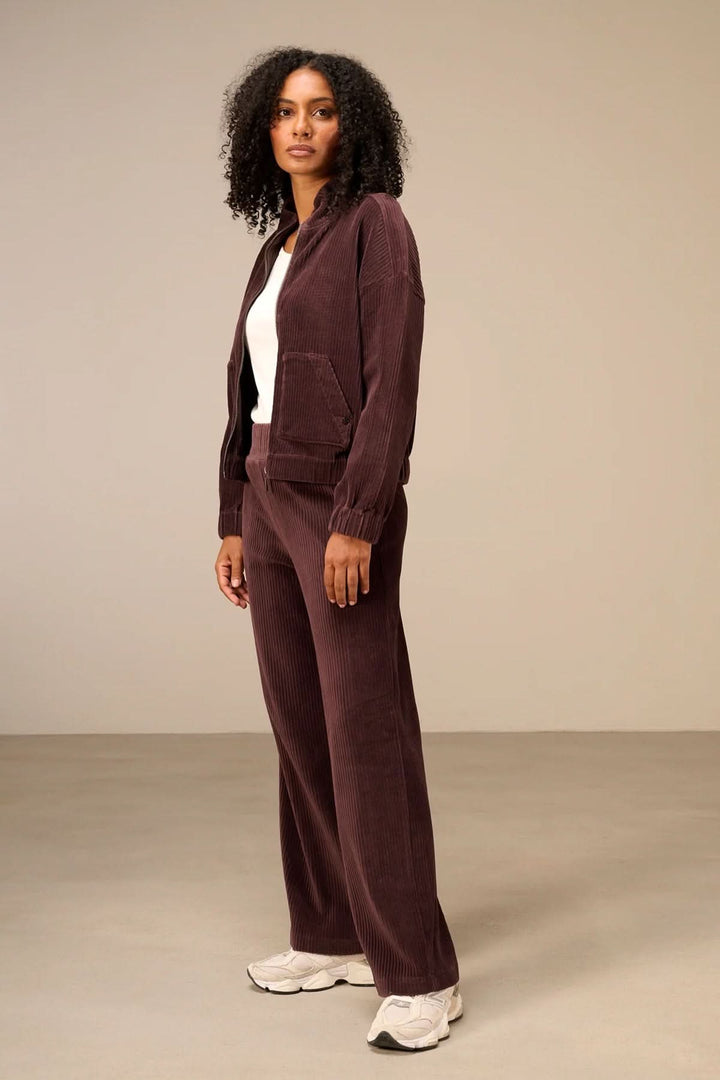 Veste en velours côtelé à manches longues pour femme Nile